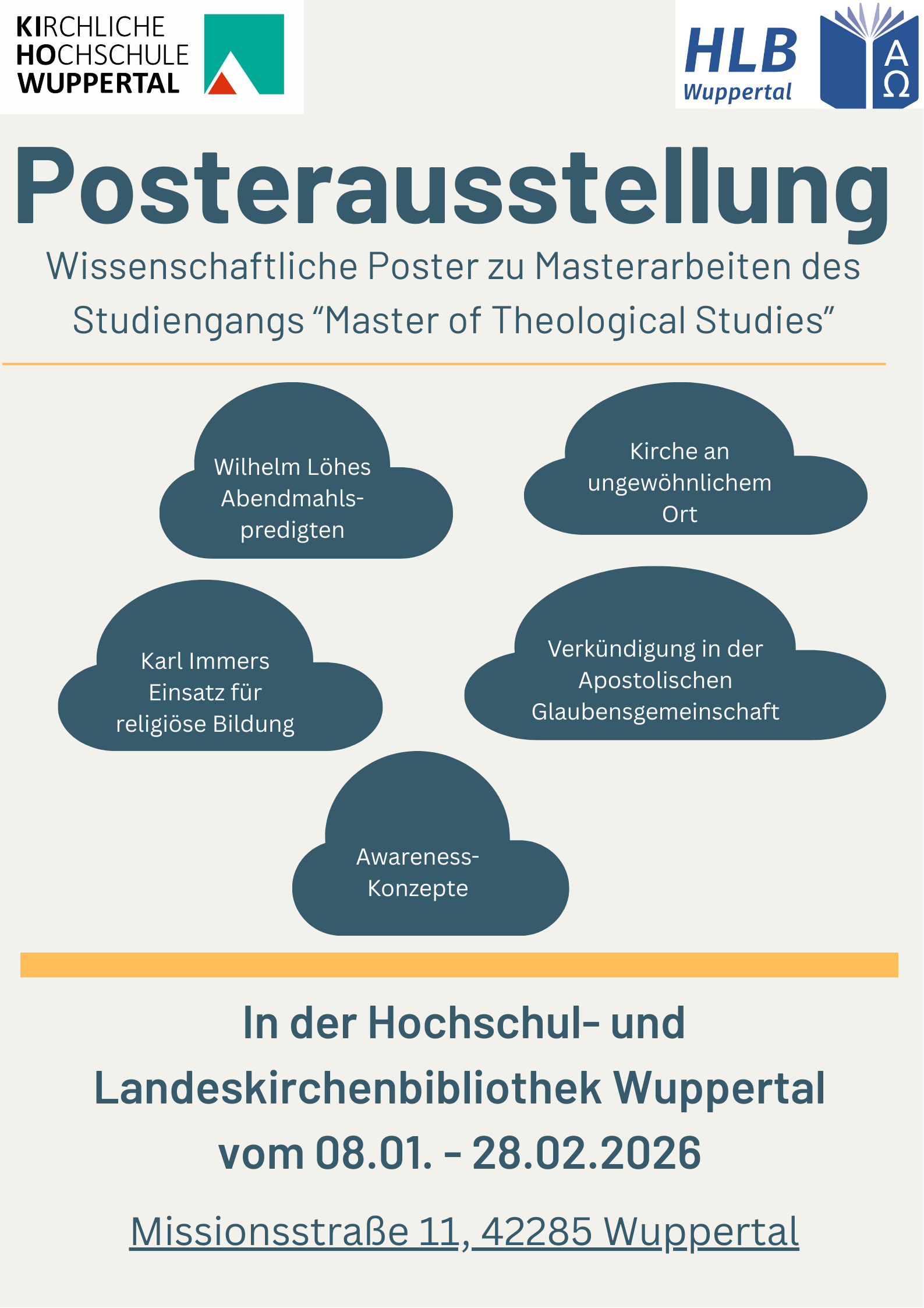 Poster zur Ausstellung der Masterarbeiten